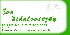 eva mihalovitzky business card